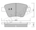 METELLI Sada brzdovch destiek ‐ MT 22-0889-0