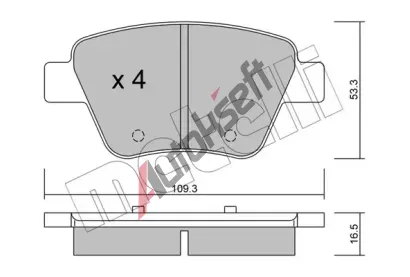 METELLI Sada brzdovch destiek MT 22-0889-0, 22-0889-0