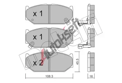METELLI Sada brzdovch destiek MT 22-0897-0, 22-0897-0
