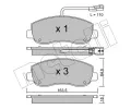 Sada brzdovch destiek METELLI ‐ MT 22-0898-0