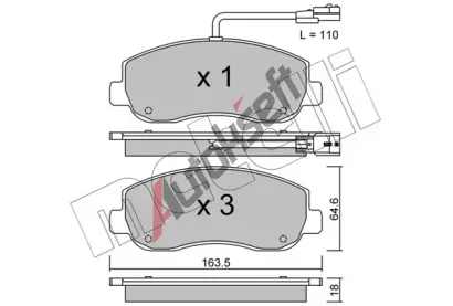METELLI Sada brzdovch destiek MT 22-0898-0, 22-0898-0