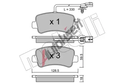 METELLI Sada brzdovch destiek MT 22-0899-0, 22-0899-0