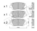 METELLI Sada brzdovch destiek ‐ MT 22-0901-0