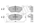 METELLI Sada brzdovch destiek ‐ MT 22-0907-0