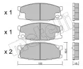 METELLI Sada brzdovch destiek ‐ MT 22-0909-0