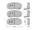 METELLI Sada brzdovch destiek ‐ MT 22-0912-0