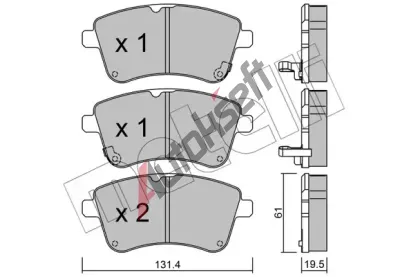 METELLI Sada brzdov�ch desti�ek MT 22-0913-0, 22-0913-0