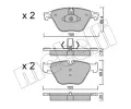 METELLI Sada brzdovch destiek ‐ MT 22-0918-0