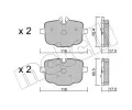 METELLI Sada brzdovch destiek ‐ MT 22-0921-0