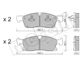 METELLI Sada brzdovch destiek ‐ MT 22-0927-4