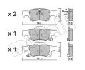 Sada brzdovch destiek METELLI ‐ MT 22-0928-0