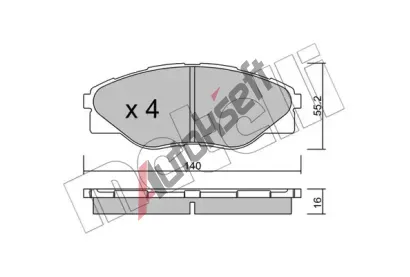 METELLI Sada brzdovch destiek MT 22-0936-0, 22-0936-0