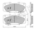 METELLI Sada brzdovch destiek ‐ MT 22-0937-0