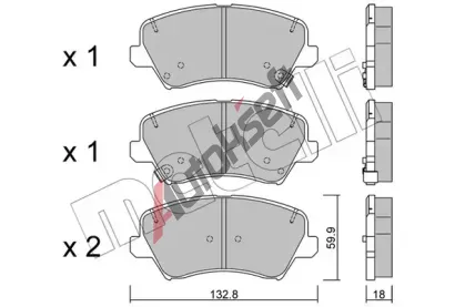METELLI Sada brzdovch destiek MT 22-0944-0, 22-0944-0