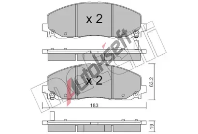 METELLI Sada brzdovch destiek MT 22-0946-0, 22-0946-0
