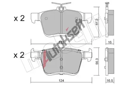 METELLI Sada brzdovch destiek MT 22-0951-2, 22-0951-2
