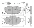 METELLI Sada brzdovch destiek ‐ MT 22-0953-0K