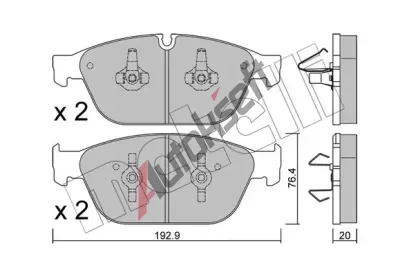 METELLI Sada brzdovch destiek MT 22-0954-0, 22-0954-0