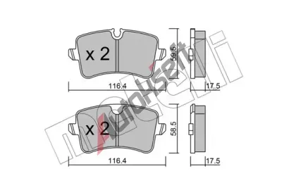 METELLI Sada brzdovch destiek MT 22-0955-0, 22-0955-0