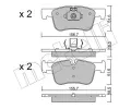 METELLI Sada brzdovch destiek ‐ MT 22-0960-0