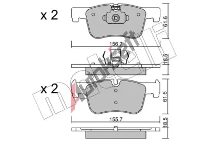 METELLI Sada brzdovch destiek MT 22-0960-0, 22-0960-0