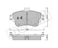 METELLI Sada brzdovch destiek ‐ MT 22-0964-0