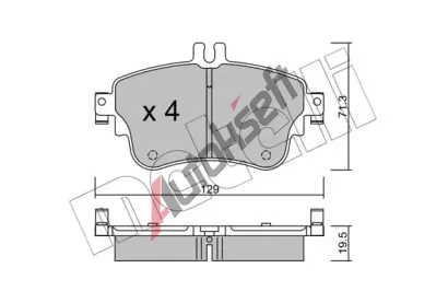 METELLI Sada brzdovch destiek MT 22-0964-0, 22-0964-0