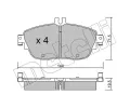 METELLI Sada brzdovch destiek ‐ MT 22-0965-0