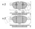 METELLI Sada brzdovch destiek ‐ MT 22-0967-0