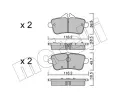 METELLI Sada brzdovch destiek ‐ MT 22-0968-0