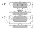METELLI Sada brzdovch destiek ‐ MT 22-0975-0