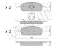 METELLI Sada brzdovch destiek ‐ MT 22-0975-3