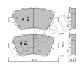 METELLI Sada brzdovch destiek ‐ MT 22-0976-0
