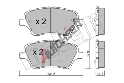 METELLI Sada brzdovch destiek MT 22-0976-0, 22-0976-0