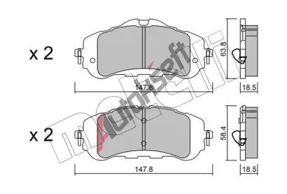 METELLI Sada brzdovch destiek MT 22-0983-0, 22-0983-0