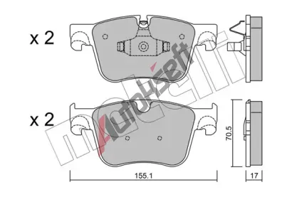 METELLI Sada brzdovch destiek MT 22-0985-0, 22-0985-0
