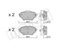 Sada brzdovch destiek METELLI ‐ MT 22-0987-0