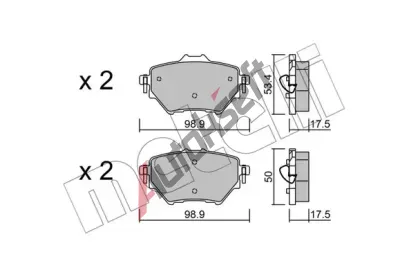 METELLI Sada brzdovch destiek MT 22-0987-0, 22-0987-0