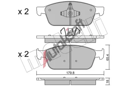 METELLI Sada brzdovch destiek MT 22-0989-0, 22-0989-0