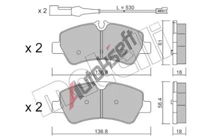 METELLI Sada brzdovch destiek MT 22-0991-1, 22-0991-1
