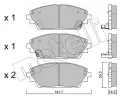 METELLI Sada brzdovch destiek ‐ MT 22-0992-0