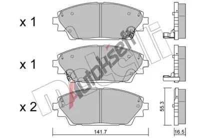 METELLI Sada brzdovch destiek MT 22-0992-0, 22-0992-0