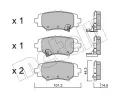 METELLI Sada brzdovch destiek ‐ MT 22-0993-0