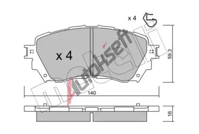 METELLI Sada brzdovch destiek MT 22-0994-0, 22-0994-0