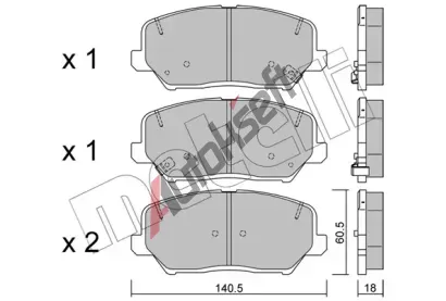METELLI Sada brzdovch destiek MT 22-0997-0, 22-0997-0