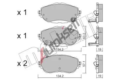 METELLI Sada brzdovch destiek MT 22-0998-0, 22-0998-0