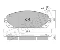 Sada brzdovch destiek METELLI ‐ MT 22-1000-0
