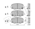 METELLI Sada brzdovch destiek ‐ MT 22-1002-1