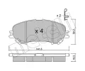 METELLI Sada brzdovch destiek ‐ MT 22-1010-0