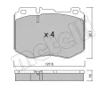 METELLI Sada brzdovch destiek ‐ MT 22-1019-0